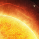 Recreaciçon artística de la sonda entrando en la corona solar.